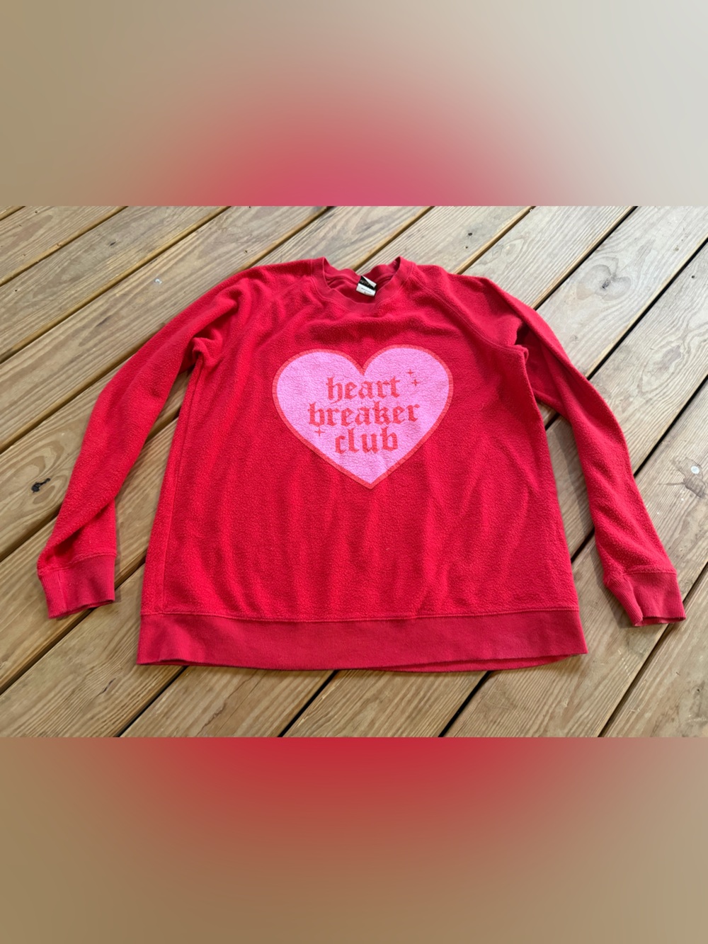 Chicka-d Red the lyne "Heart Breaker Club" Graphic Sweatshirt size large